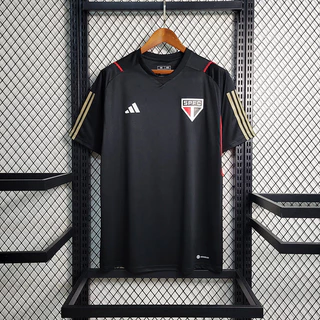 23-24 São Paulo Camisa De Treinamento Preto Tailandês Futebol Versão 1 : 1 QX6Z