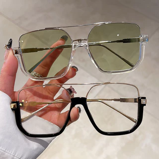 Óculos De Sol Vintage Retro Moda Design Double Beam Shades Moldura De Luxo UV400 Decoração Exterior Eyewear