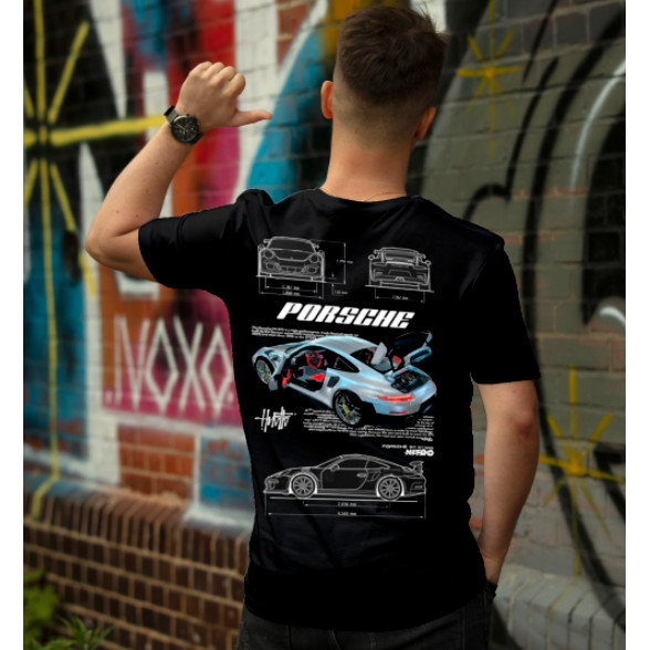 Camisa Tecido 100% Algodão Camiseta Estampa Carro Poorsche 911 GT2