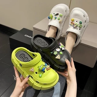 Meninas Plataforma De Verão Crocs Mulheres Sandálias De Praia De Salto Alto Vestidos De Moda