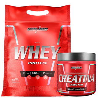 Kit Nutri Whey 900g + Creatina CarboFuel 300g Integralmedica