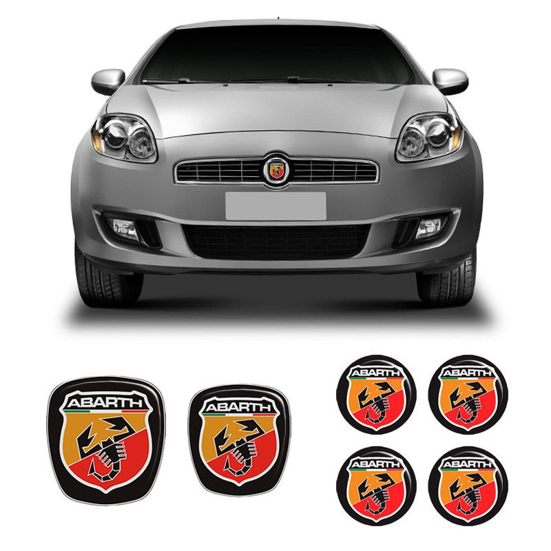 Kit Emblemas Abarth Fiat Bravo Resinado 2010 Até 2016 Genérico