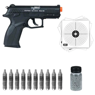 Pistola Airsoft Pressão Co2 Rossi W129 4.5 + Básico 07