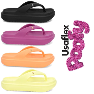 Chinelo Usaflex Poofy Salto Plataforma Feminino em Oferta na Shopee