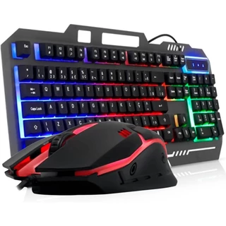 Teclado Gamer Semi Mecânico Com Led Rgb Usb Português/BR Pc Ps4 Com Suporte Para Celular