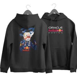 Moletom Masculino Red Bull Racing Max Verstappen Piloto F1Com Capuz Blusa de Frio Masculina