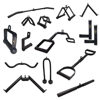 Kit 7 Puxadores de Academia Articulado Barra Pulley