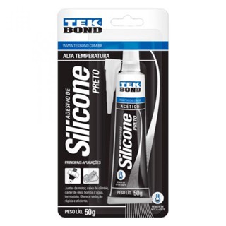 Silicone acético preto alta temperatura 50 gramas - TekBond