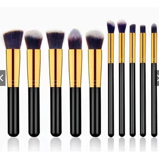 ANA 1108 KIT 10 Pincels de maquiagem esfumar contorno kabuki profissional pronto entrega em Oferta na Shopee