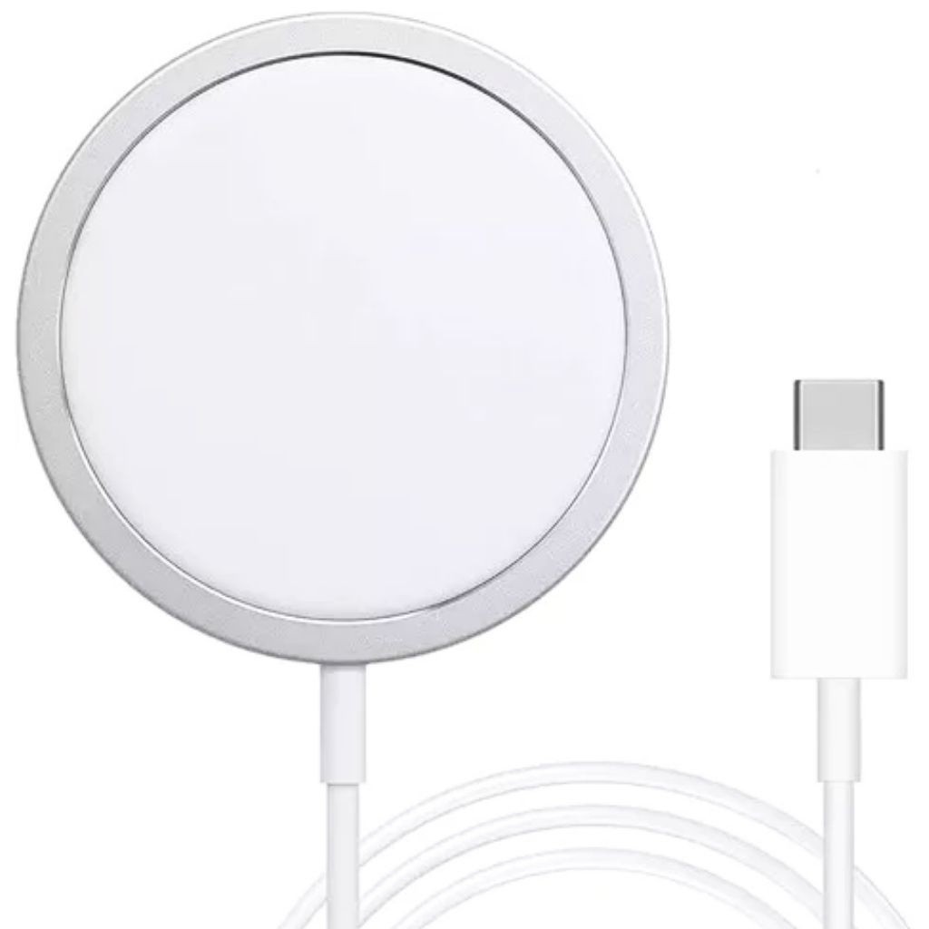 Carregador Magnético Cabo Indução Magsafe Para iPhone Tipo USB-C Type-C 15W Carrega Rápido Sem Fio