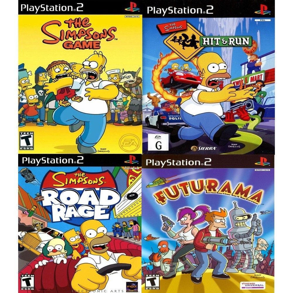 Kit The Simpsons Game + Futurama com 4 Jogos (PS2) | Shopee Brasil