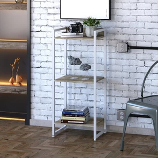 Estante Dynamica 45X30X104cm C/03 Prateleiras Estrutura Branca