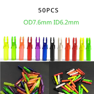 50pcs Nock De Flecha Plástica ID6.2mm Eixo DIY Para Acessórios De Treinamento Ao Ar Livre