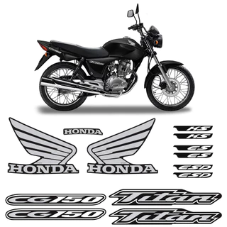 Adesivo Para Honda CG Titan 150 2004 Moto Preta - Genérico