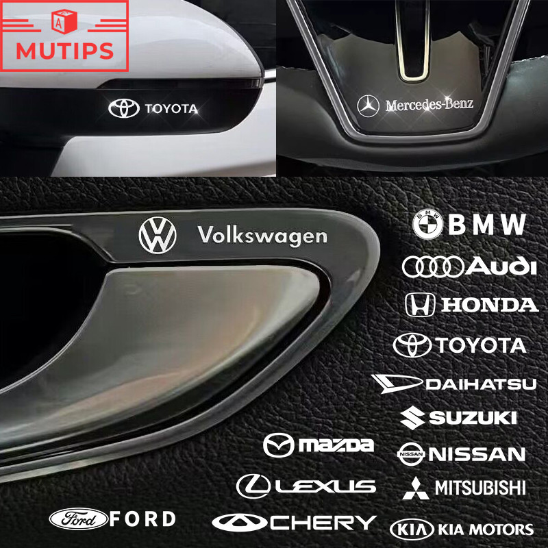 Decoração Do Logotipo 3D metal Carro E Maçaneta Criativa Da Porta , Espelho Retrovisor , Volante , interior Carroceria , Adesivo Janela