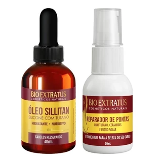 Kit Tutano 1 Óleo Silitan 40ml 1 Reparador de pontas Bio Extratus