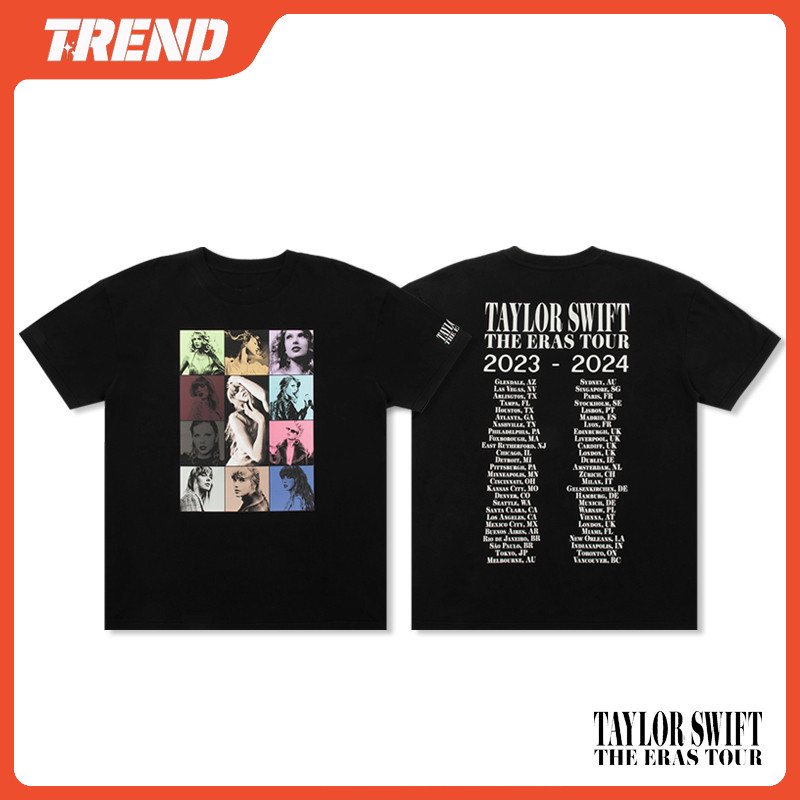 Camiseta Taylor Swift The Eras Tour II Cotton Shirt Top Plus Tamanho Vintage Street Moda Masculina E Feminina Casual Solta Manga Curta