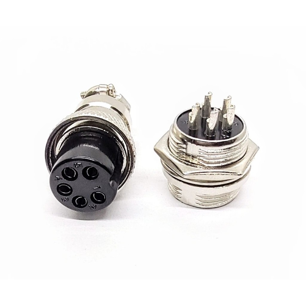 5 Peças - Conector Circular Mike 5 Vias Macho + 5 Peças Conector ...