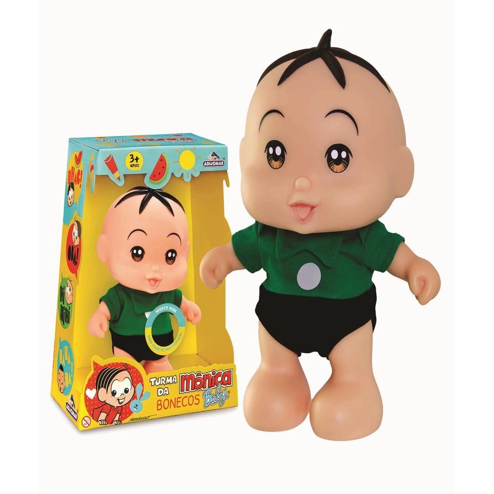 BONECO CEBOLINHA TURMA DA Mônica BABY com DISPOSITIVO SONORO