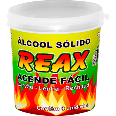 Reax acende facil - alcool solido p/ churrasqueira