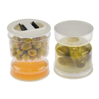 [GGG-0523 VOGZONE-MY] Frasco De Pickle E Ampulheta De Azeitona Com Filtro Flip Separado A Partir De Molhado Seco