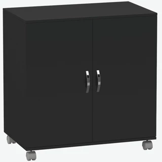 Armário Baixo Para Escritorio 2 Portas 60cm Preto