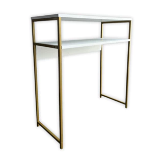 Mesa Industrial Para Salão Manicure Tampo de MDF e pés de Ferro
