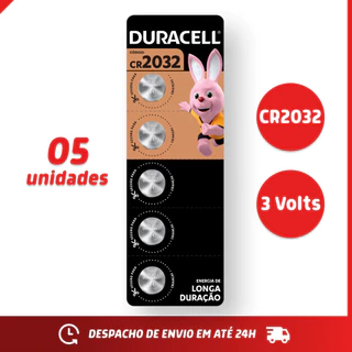 Pilha Bateria Botão CR2032 Duracell 3v