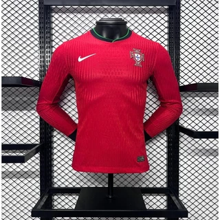 24-25 Jogador de Manga Longa Portugal Home Edition Camisa Futebolista