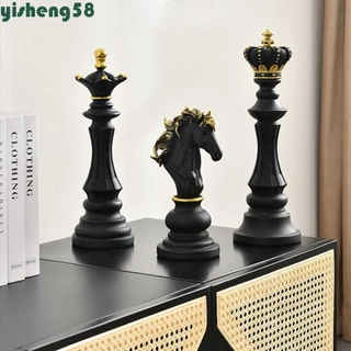 YISHENG Xadrez Figurino Retro Arte Expositor De Estátua Gabinete Decoração Peças Para De Interiores De Casa