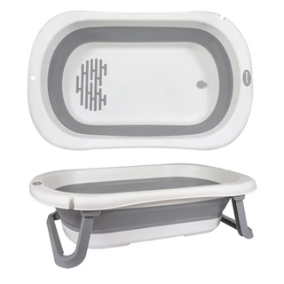 Super Banheira Infantil Antiderrapante KaBaby Cinza em Oferta na Shopee