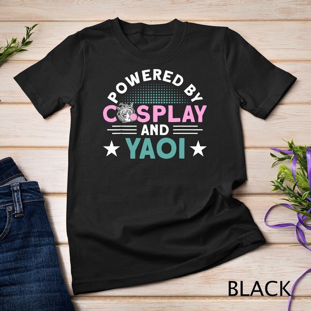 Powered By Cosplay E Yaoi Femboy Camiseta Homens | Shopee Brasil