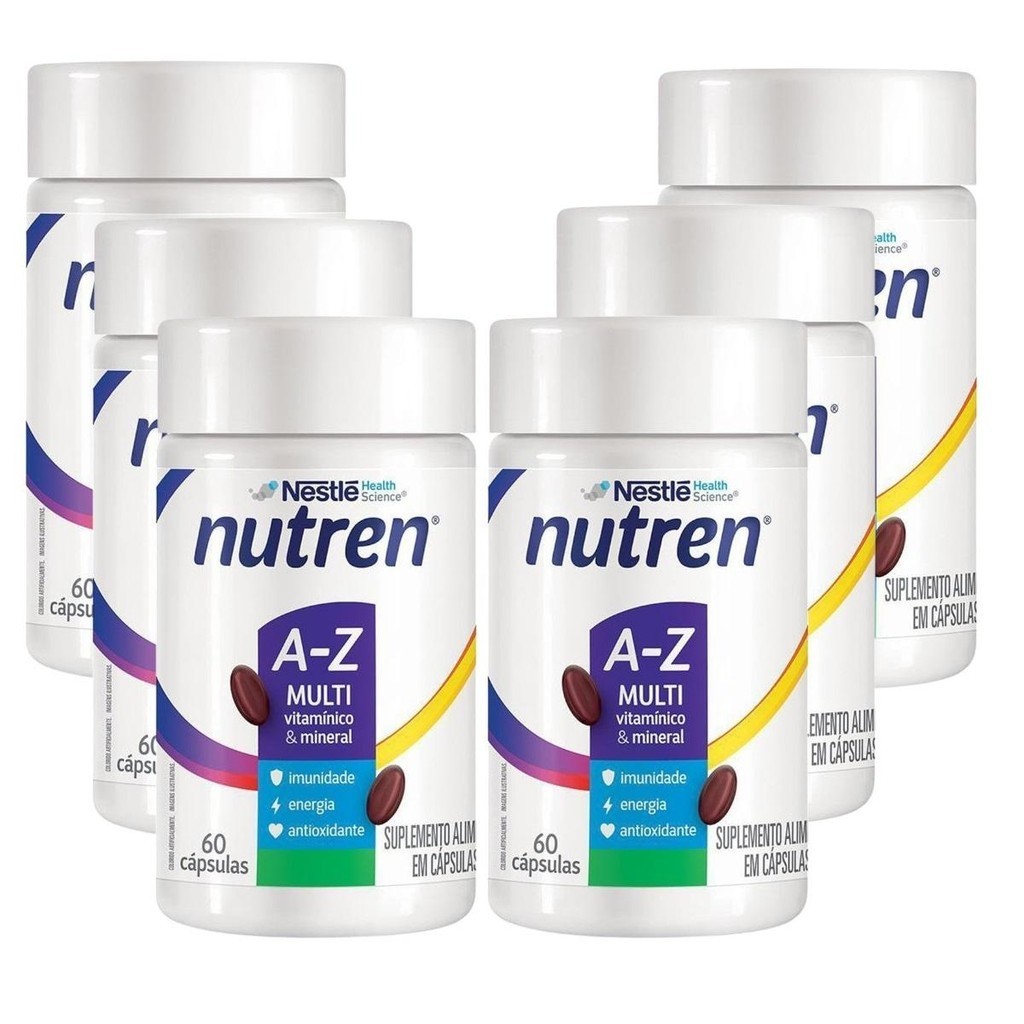 Kit Nutren A-Z Multi Nestlé Com 6 Unidades De 60 Cápsulas Cada