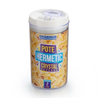 Pote Hermético Crystal Redondo Grande 2 Litros - Injeplastec