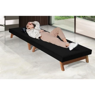 CAMA DOBRAVEL PORTATIL SOLTEIRO C/COLCHÃO EMBUTIDO D-26 1,90 X0,80CM -P/POUSADA - HOTEL -Preto