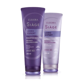 Kit Loiro Expert Shampoo 250mL e Condicionador 200mL Siage Eudora
