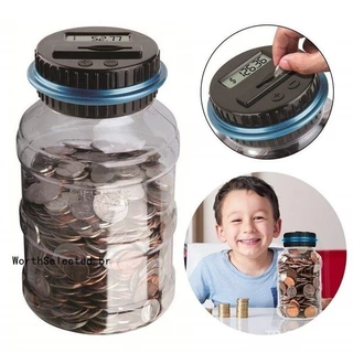 Contador Eletrônico De Moedas Banco De Porquinho Digital LCD Contagem Caixa De Poupança Bancos Para USD EURO Presentes D em Oferta na Shopee