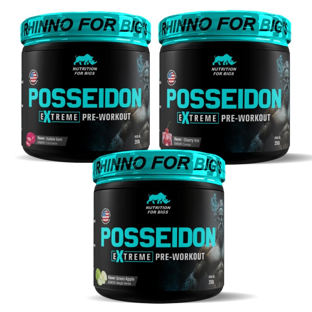 Kit Pré Treino Posseidon 250g Nutrition for Bigs | Shopee Brasil