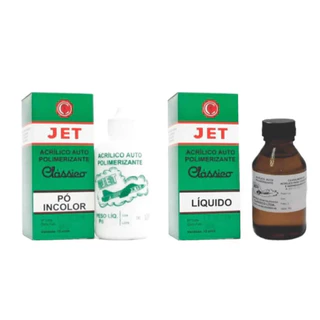 Kit Resina Acrílica Pó Incolor 25g E Líquido 30ml Incolor