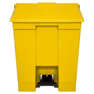 Cesto de lixo com pedal 30 litros amarelo - Bralimpia