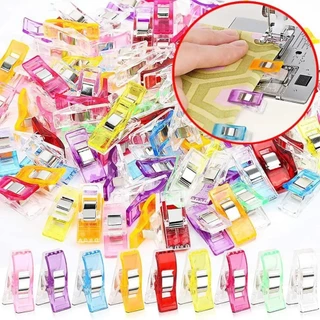 50PCS Clipes de Costura Coloridos Multiuso Plástico para Artesanato e Decoração de Festa