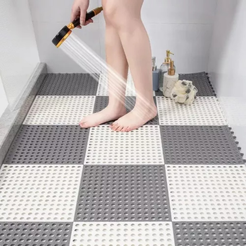 Tapete Antiderrapante 30x30 Banheiro Vestiário Saunas Piscina Banho Emborrachado Flexível Útil Bazar - 01 UNIDADE