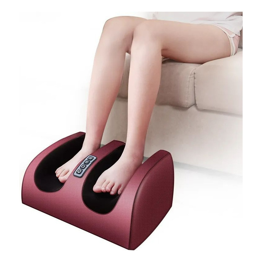 Massageador Pés E Pernas Bivolt Terapia Shiatsu Aquecimento Cor Preto ...