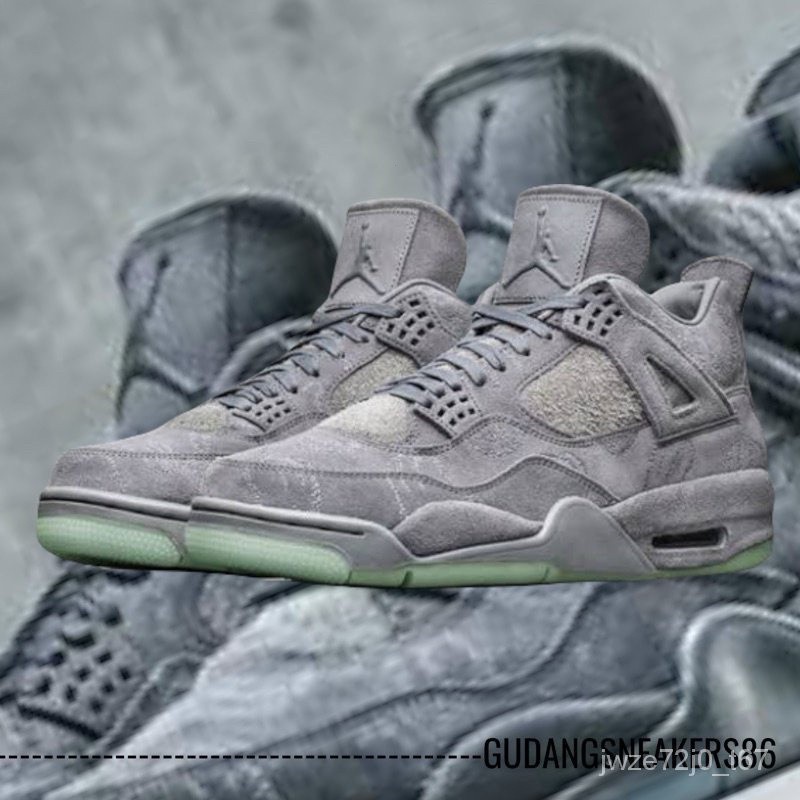 Nike Air Jordan 4 KAWS retro cesta de sepatu brilho original no