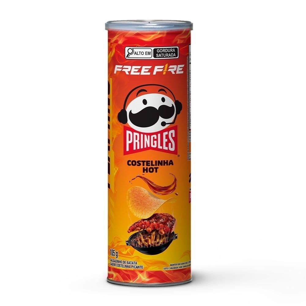 Salgadinho Batata Pringles® Free Fire Costelinha Picante 105g