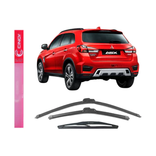 Kit 3 Palhetas Mitsubishi ASX 2011 2012 2013 2014 2015 2016 2017 2018 2019 2020 2021 2022 2023 Limpador De Parabrisa CINOY