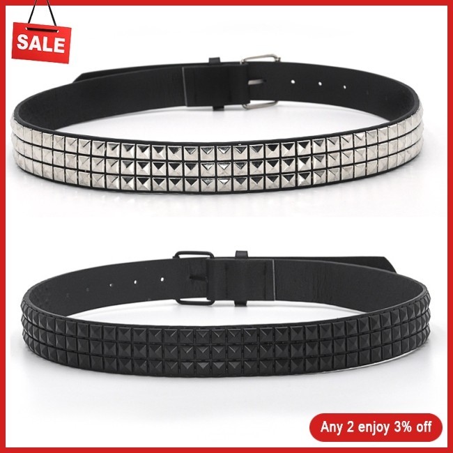 ABB Cinto De Rebite De Moda Rhinestone Punk Com Fivela De Alfinete