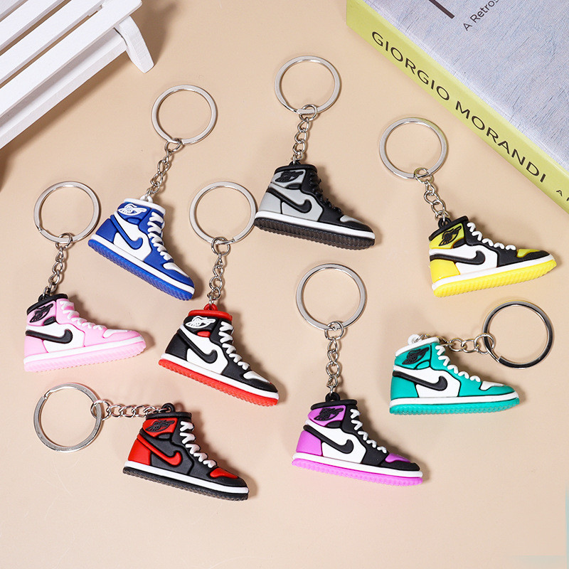 Chaveiros Sapatos Tenis AJ Pvc Para Bolsas Mochilas Porta Chaves Desenho Animado