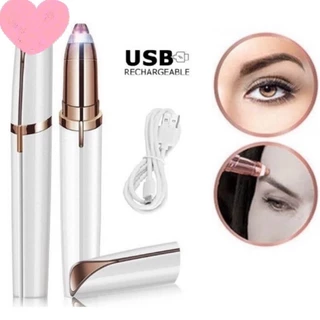 KIT 1/2 UN Caneta Depiladora Aparadora De Sobrancelha Buço Rosto Portátil Elétrico Recarregável