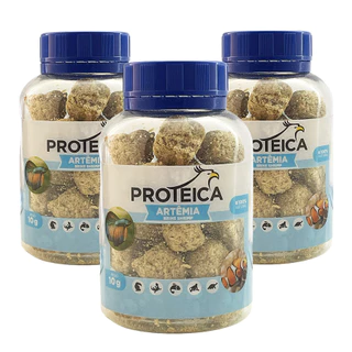 Artêmias Liofilizadas Crustáceos Desidratados Pote 10G - Kit com 3